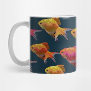 Seamless pattern colorful fancy golden fish Mug